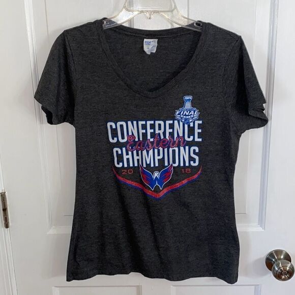 🔥3/$20🔥 Capitals Conference Champions 2018 t-shirt size M - Picture 8 of 8